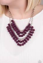 Bubbly Boardwalk Purple Necklace