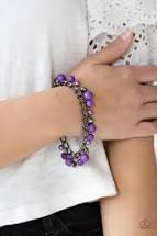 Load image into Gallery viewer, Hold My Drink Purple Bracelet
